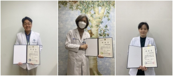 (왼쪽부터)건양대병원 정신건강의학과 임우영 교수, 대전성모병원 정신건강의학과 최지욱 교수, 로운정신건강의학과 이나현 원장