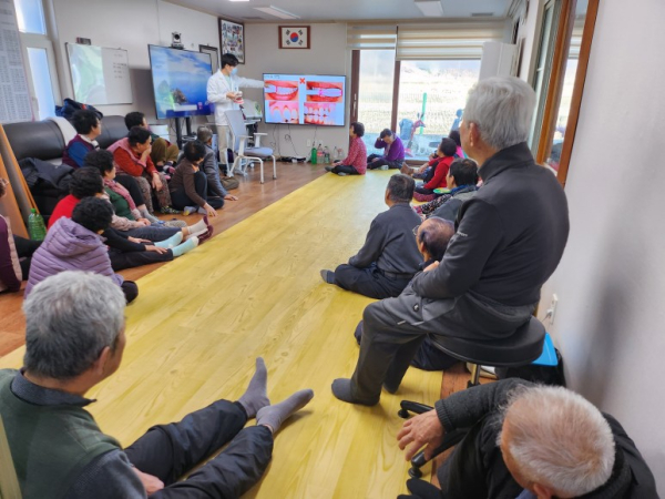 찾아가는 농한기 구강건강관리 현장 모습