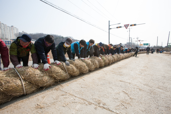 기지시줄다리기 줄 제작 사진