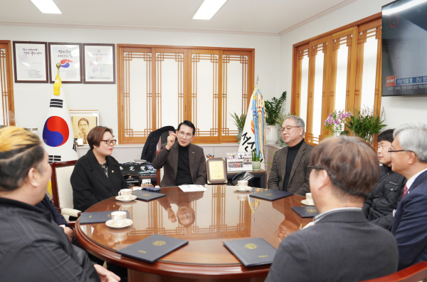 22일 시청 시장실에서 열린 행복택시 운영위원회