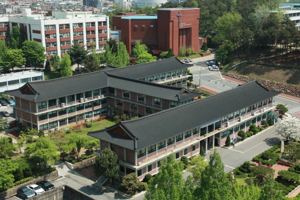 한남대 본관 항공 사진