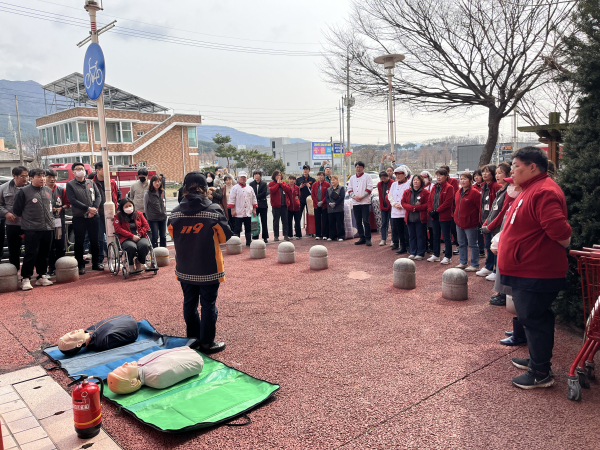 민방위 훈련 진행 모습