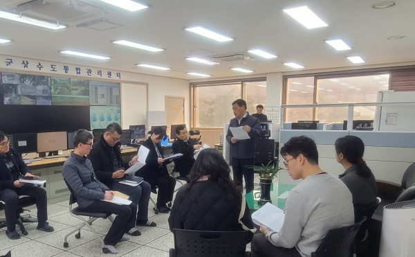 배연진 환경부 수도기획과장이 예산정수장을 방문했다