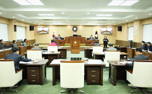 청양군의회, 제297회 임시회 개회 모습