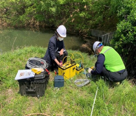 물리탐사 현장 사진