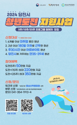 청년도전지원사업 홍보물