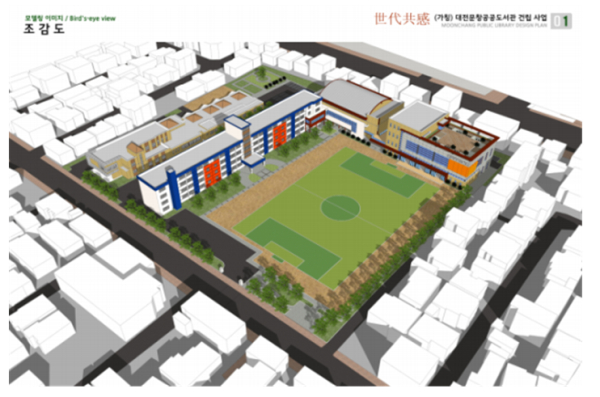(가칭) 대전문창공공도서관 건립사업 조감도