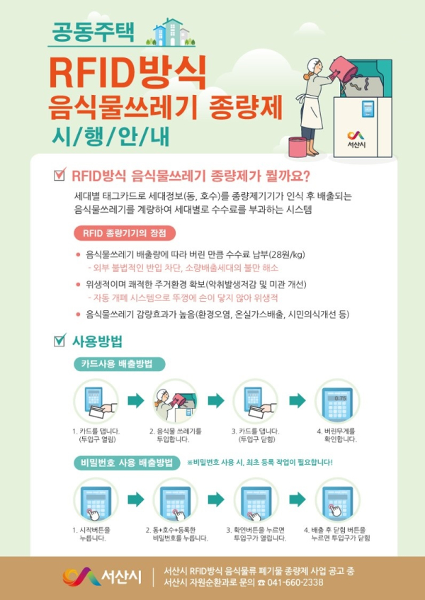 공동주택 RFID 방식 음식물 쓰레기 종량제 시행안내문