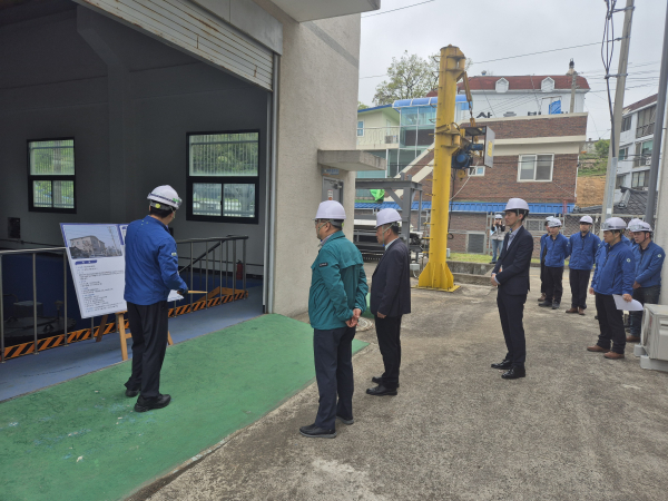 장마철 대비 배수펌프장 시설물 점검 모습