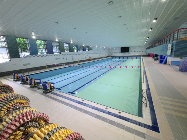 수영장 정비 모습