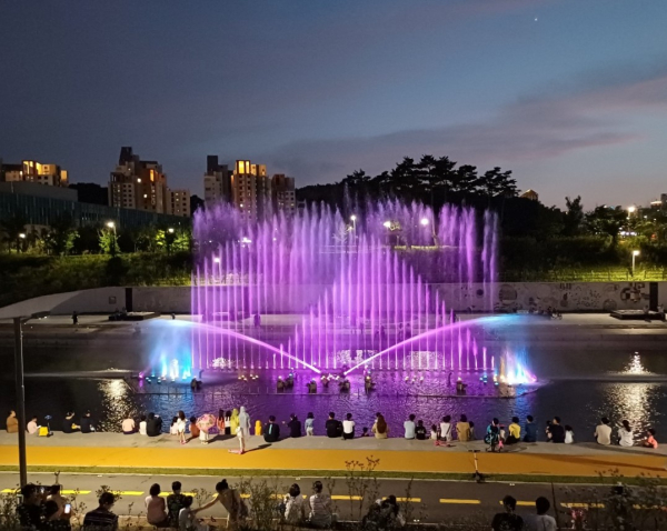 세종시 삼성천 음악분수