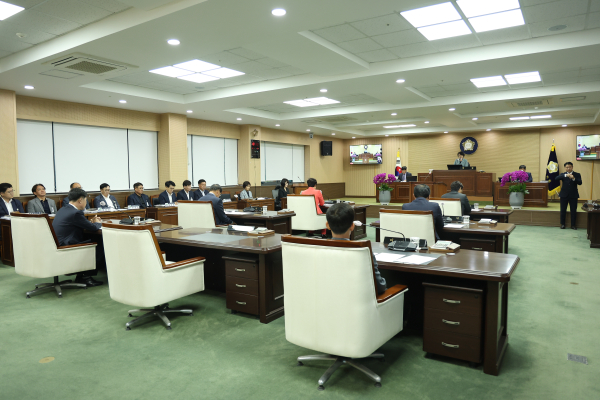 청양군의회, 제299회 임시회 개회 모습