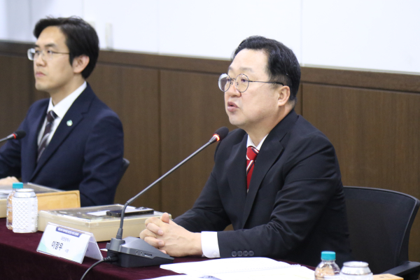 이장우 대전시장이 16일 대전시-22대 국회의원 당선인 초청간담회에서 모두발언을 하고 있다.