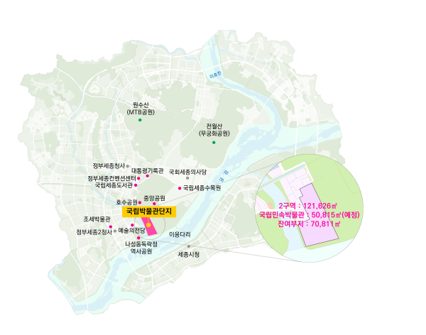 박물관단지 위치도