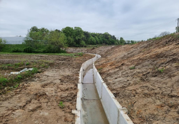 배수로 정비사업 모습