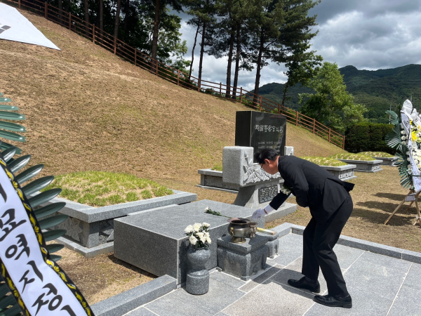 강만희 대전지방보훈청장 ‘제천 국가관리묘역 지정 기념식’에 참석