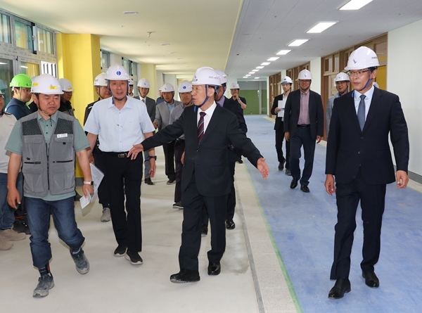 설동호 대전교육감 신설학교 공사현장 방문