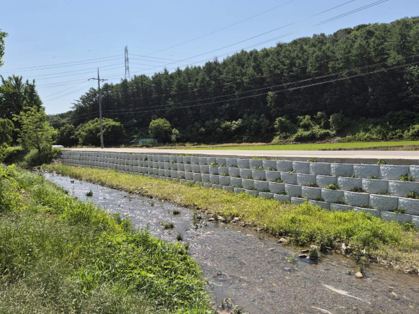 지방하천 재해복구사업 준공 사진