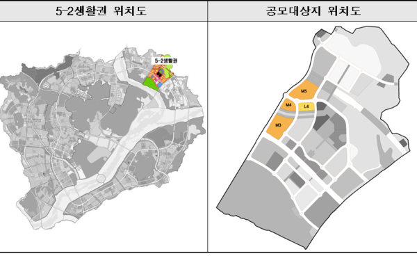 용지매각형 설계공모 위치도