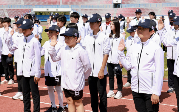 제76회 충청남도민체육대회 선수단 결단식 개최 모습