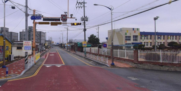 어린이 보호구역 내 CCTV 모습