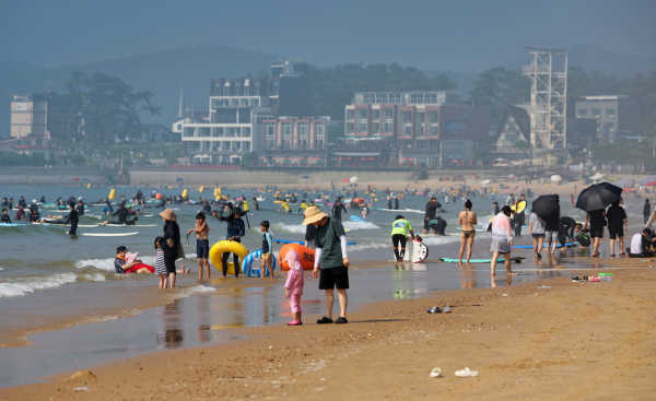 지난해 만리포 해수욕장 모습(23. 8. 14.).