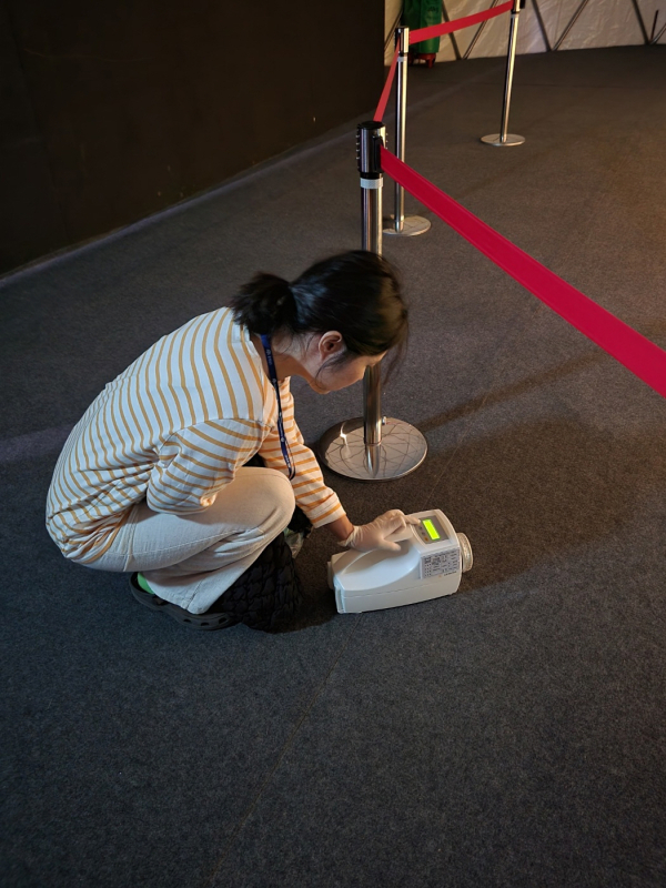 고위험병원체 선제검사 공기포집 모습