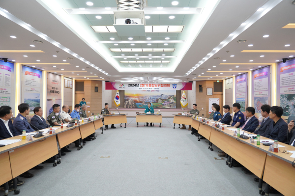 시청 대회의실에서 26일 열린 2024년 2분기 서산시통합방위협의회 개최 모습