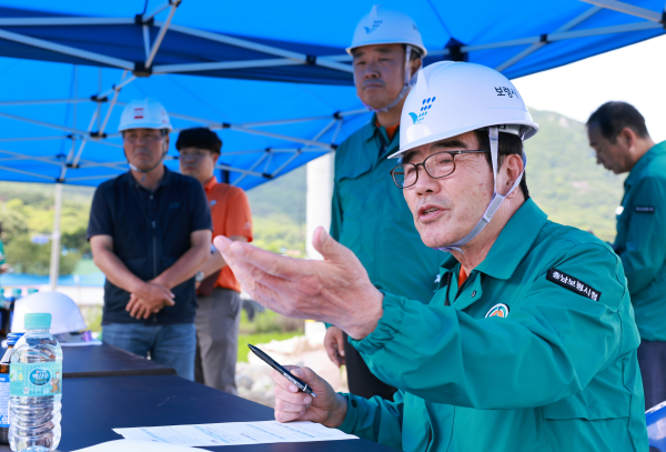 김동일 보령시장, 우기대비 재난취약 현장점검 모습