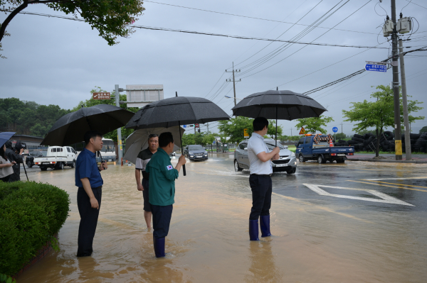 호우 현장 점검 모습