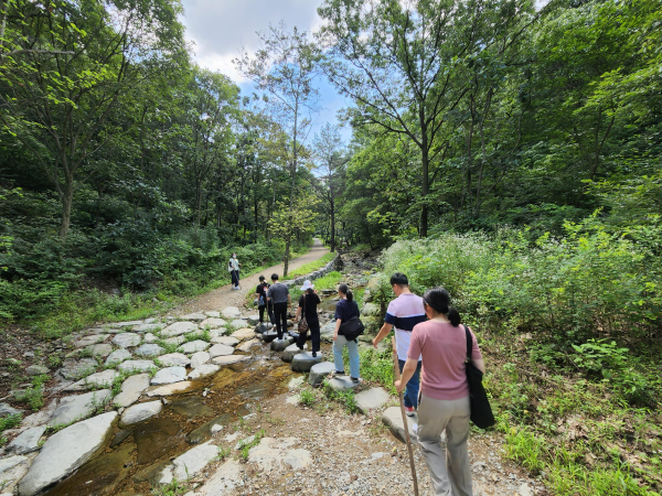 마음 힐링 프로그램에 참여하고 운수종사자 가족 모습