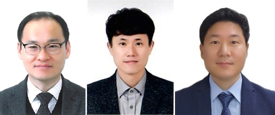 (왼쪽부터) 한밭대 신소재공학과 김윤기, 창의융합학과 이종희, 설비공학과 박병용 교수