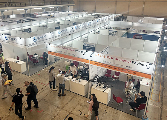 인도네시아 치카랑 기술로드쇼 대전 K-드론봇 기업공동관 전경