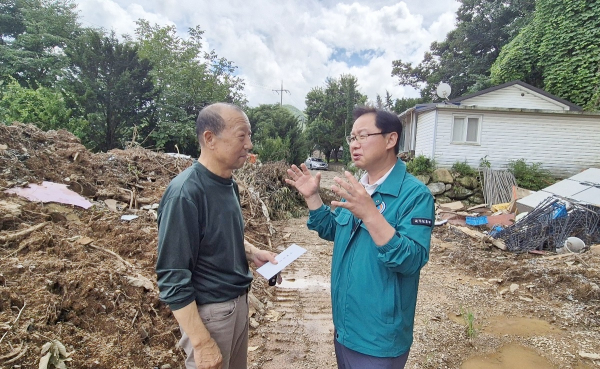 강만희 대전지방보훈청장, 논산 호우피해 보훈가족 위문 실시