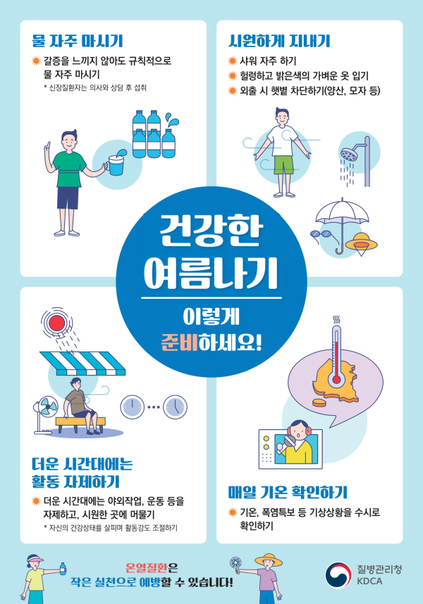 폭염 대응 건강 수칙 이미지