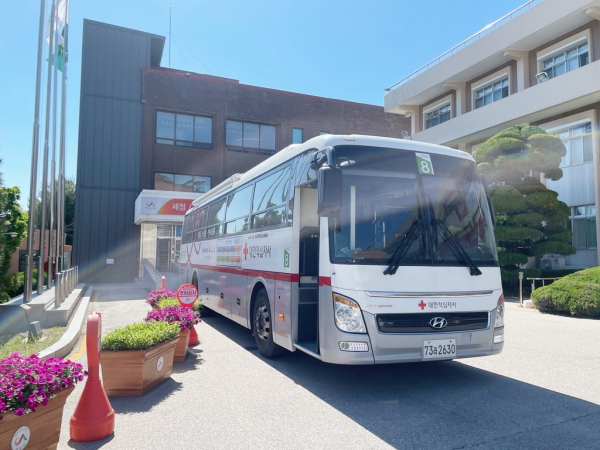 서산시청에서 5월13일 진행된 사랑의 헌혈