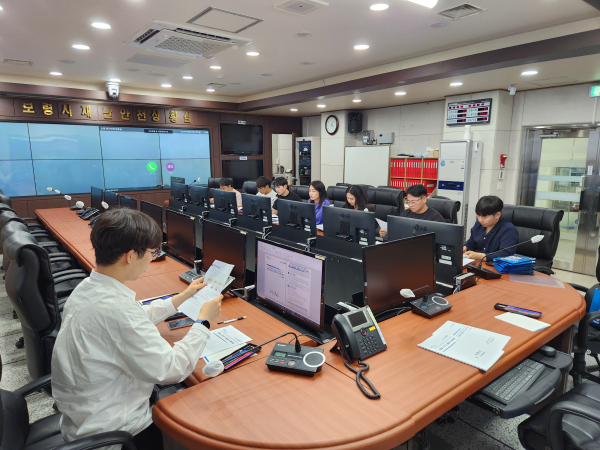 재난상황발생 대비 및 상황보고 전파 교육 진행 모습