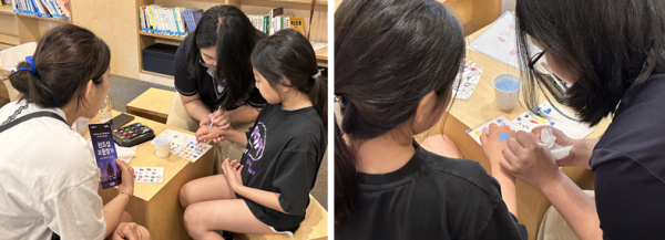 페이스페인팅 프로그램 진행 사진