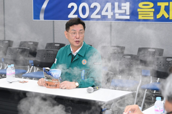 을지연습 전시 비상급식 체험훈련 진행 모습