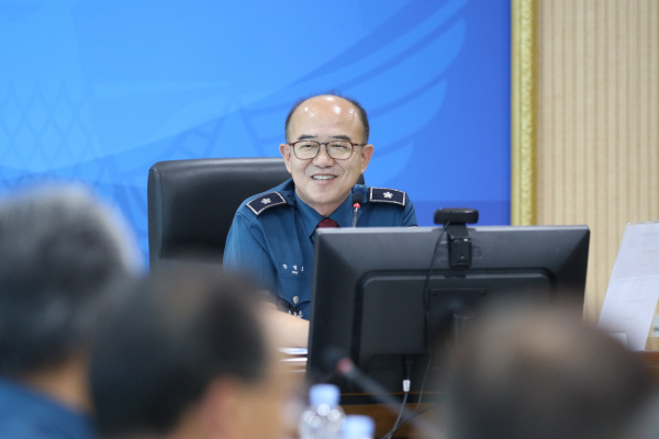 한원호 세종경찰청장 남부서 치안현장 방문 모습