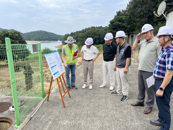 대청호 환경기초시설 노사 합동 현장시설점검 진행 모습