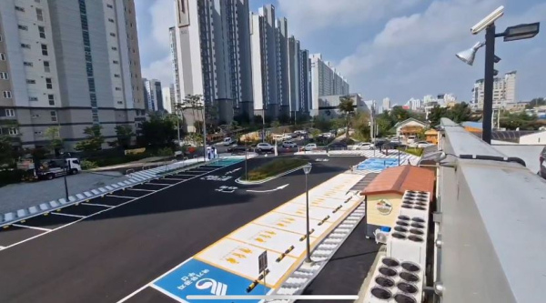 배방읍 공수리 61-115번지 공영주차장 문 열어