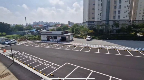 배방읍 공수리 61-115번지 공영주차장 문 열어