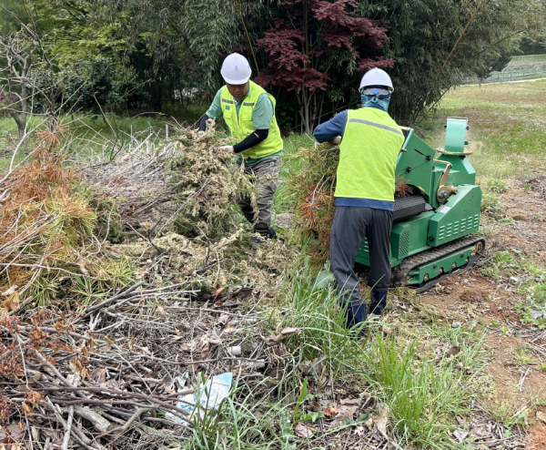 상반기 영농부산물 파쇄 모습(근흥면 두야리, 24. 4. 22.).