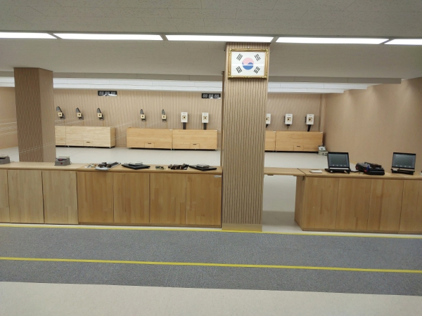 대전도마중학교 사격장 수선 작업 완료 모습