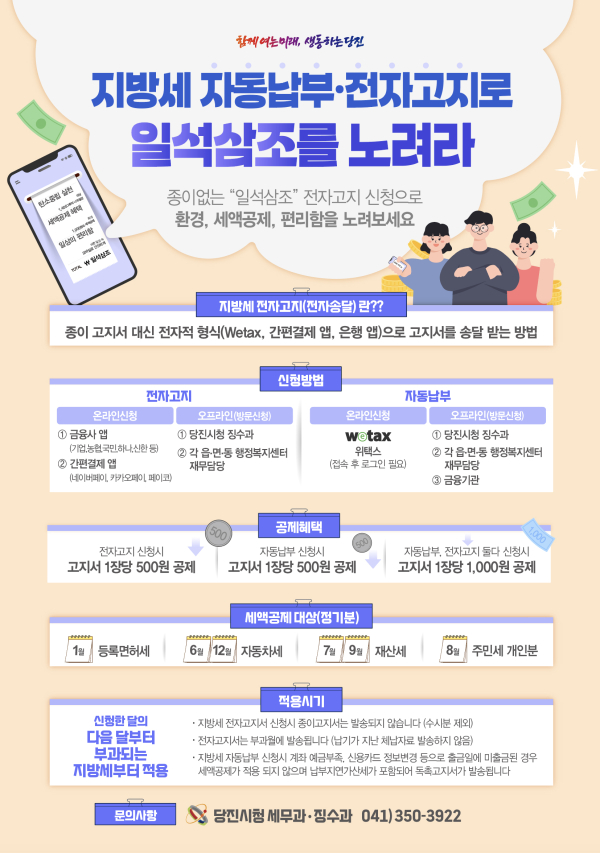 자동납부, 전자고지 홍보물