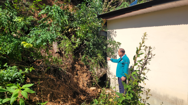 서산시의회 조동식 의장,  동문1동 온석지 및 관음사 인근 수해피해 현장방문 모습