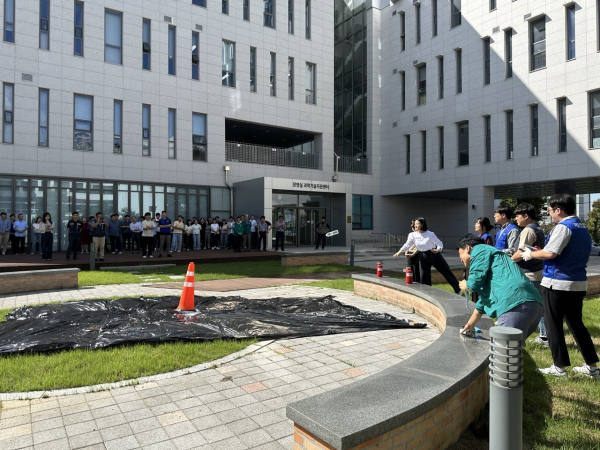 투척용소화기 사용 실습