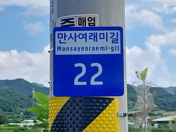 설치된 기초번호판