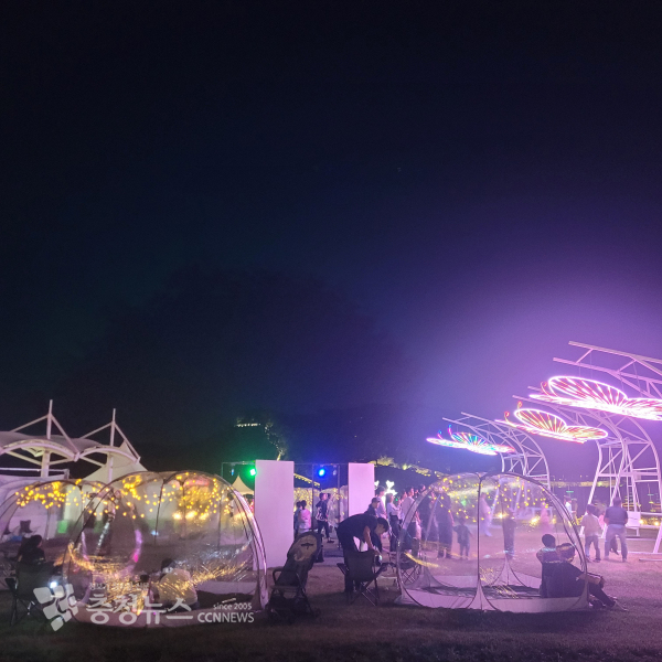 공주 백제문화제 미르섬 축제장 모습